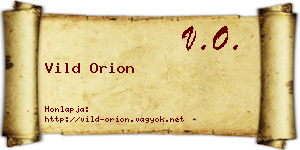 Vild Orion névjegykártya